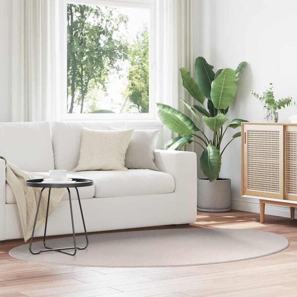 vidaXL Килим HUARTE Пясък 140 x 200 cm Полиестер