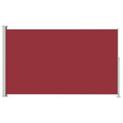vidaXL Прибираща се дворна странична тента, 180x300 см, червена