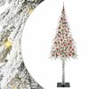 vidaXL Коледно дърво с 300 LED светодиода Бяло 210 cm ПЕ и стомана