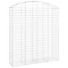 vidaXL Дъговидна габионна кошница 200x50x220/240 см поцинковано желязо
