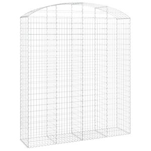 vidaXL Дъговидна габионна кошница 200x50x220/240 см поцинковано желязо