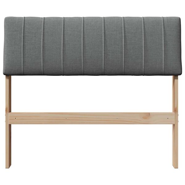 vidaXL Тапицирана табла Тъмен сив 90 cm Солидно борово дърво