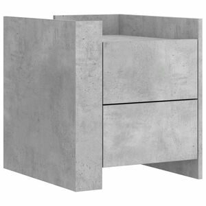 vidaXL Нощно шкафче, бетонно сиво, 45x50x50 см, инженерно дърво