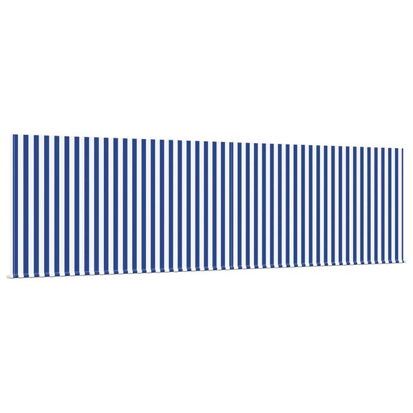 vidaXL Сгъваем навес Синьо и бяло 400 &times; 300 cm Полиестер и алуминий