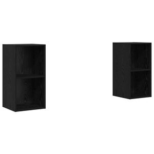 vidaXL Комплект ТВ шкаф 2 pcs Черния дъб 37 x 37 x 72 см