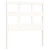 vidaXL Рамка за легло с табла бяла Single масивна дървесина