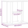 vidaXL Поставка за аквариум дъб артизан 60x30x60 см инженерно дърво