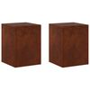 vidaXL Стойка за растения 2 pcs Ръждясало 30 x 30 x 40 cm