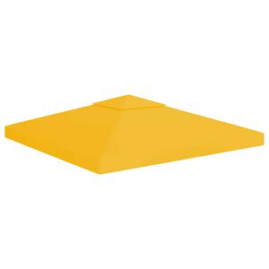 vidaXL Двоен покрив за шатра, 310 г/м&sup2;, 3x3 м, жълт