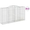 vidaXL Габионни кошници арка 13 бр 300x50x160/180см поцинковано желязо