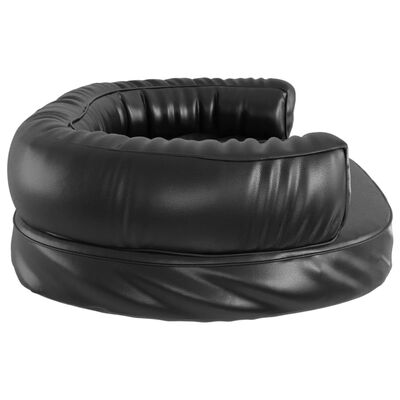 vidaXL Ергономично кучешко легло, черно, 88x65 см, изкуствена кожа
