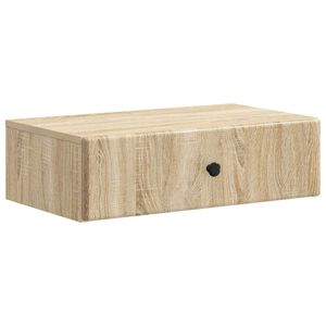 vidaXL Стенен страничен масичка Дъб сонома 59 x 34,5 x 17 см
