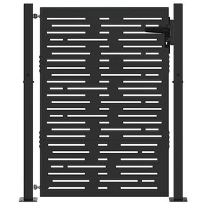 vidaXL Градинска порта 100x125 см, кортенова стомана, квадратен дизайн