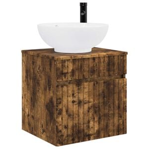 vidaXL Мивка за стена Опушен дъб 49 x 44,5 x 66,5 см