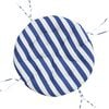 vidaXL Кръгла възглавница синьо-бели ивици &Oslash; 100 x11 см Оксфорд плат