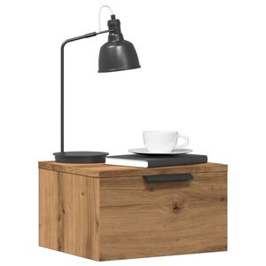 vidaXL Стенно нощно шкафче, занаятчийски дъб, 34x30x20 см