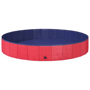 vidaXL Кучешки Басейн &Oslash;200 x 30 см Дебел PVC Червено