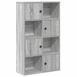 vidaXL Библиотека, сив сонома, 60x24x101,5 см, инженерно дърво