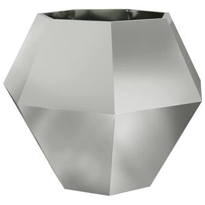 vidaXL Кашпа Сребристо 100 x 100 x 80 см Поцинкована стомана