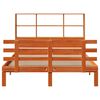 vidaXL Легло с етажерка за книги, без матрак, 150x200 см, бор масив