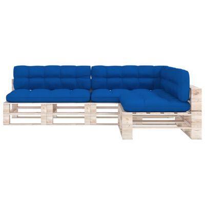 vidaXL Палетни възглавници за диван, 7 бр, кралско синьо