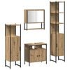 vidaXL Комплект мебели за баня 4 бр. Дъб 33 x 33 x 185,5 см