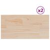 vidaXL Плотове за маси, 2 бр, 90x45x1,7 см, правоъгълни, бор масив