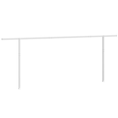 vidaXL Комплект стълбове за тенти, бял, 600x245 см, желязо