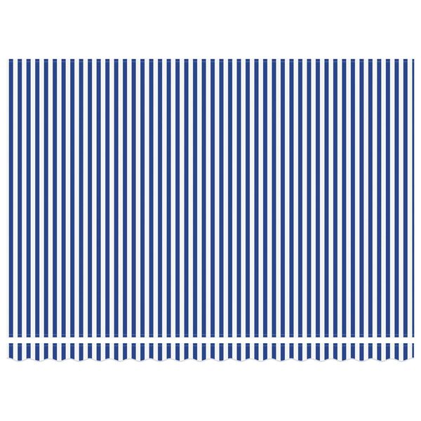 vidaXL Сгъваем навес Синьо и бяло 450 &times; 300 cm Полиестер и метал