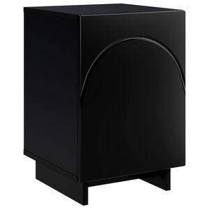 vidaXL Нощен шкаф Черно 33,5 x 34,5 x 50 см Инженерна дървесина