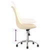 vidaXL Въртящ се офис стол, кремав, текстил
