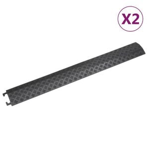 vidaXL Защитни рампи за кабели 2 бр 98,5 см черни