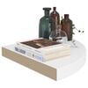 vidaXL Плаващи ъглови рафтове, 2 бр., бели, 35x35x3,8 см, MDF