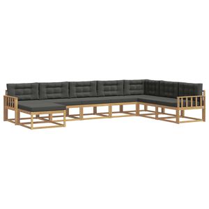 vidaXL Комплект дивани за открито 8 pcs Бяло и антрацит