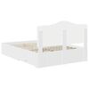 vidaXL Рамка за легло с таблото Бяло 140 x 190 cm Инженерно дърво