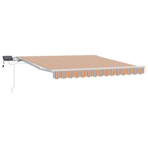 vidaXL Прибираща се тента Многоцветен 300 x 250 cm Тъкан и алуминий