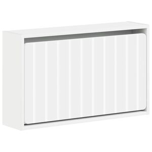vidaXL Стенно шкафче за обувки ZWOLLE 71 x 17 x 43 см Бяло