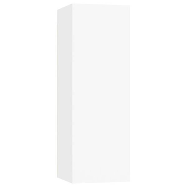 vidaXL Комплект ТВ шкафове от 7 части, бял, инженерно дърво