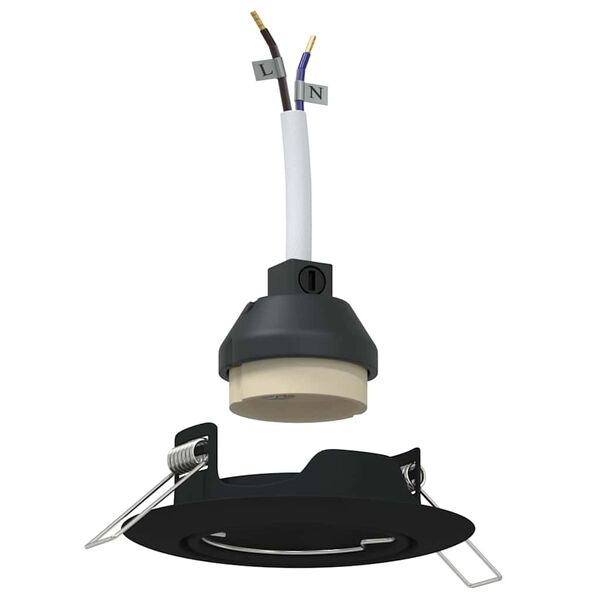 vidaXL Прожектор 24 pcs Черно 9 x 9 x 2.5 см Метал