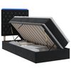 vidaXL LED легло за съхранение с матрак Черно 90 x 200 cm Кадифе