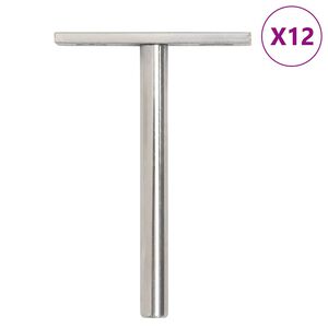 vidaXL Плаващи скоби за рафтове 12бр. невидими Ø10x100 мм