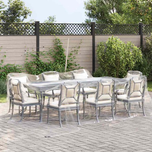 vidaXL Прозрачен брезент с капси 4x6 m PVC