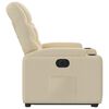 vidaXL Електрически изправящ реклайнер стол, кремав, текстил
