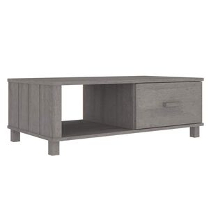 vidaXL Кафе маса HAMAR светлосива 100x55x35 см борово дърво масив