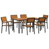 vidaXL Комплект за хранене в градината 7 pcs Черно