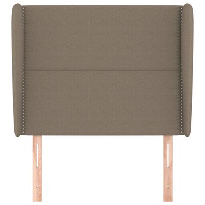 vidaXL Горна табла за легло с уши, таупе, 83x23x118/128 см, плат