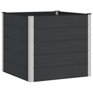 vidaXL Градинска повдигната леха Черно 100 x 100 x 91 cm