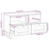 vidaXL ТВ шкаф с чекмедже Кафяво 70 x 33 x 46 см Солидно мангово дърво