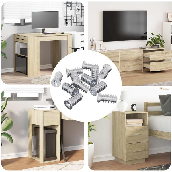 vidaXL Винт 12 pcs Сребрист M6 x 12 мм Желязо