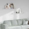 vidaXL Стенен рафт 2 pcs Бял мрамор 115 x 9 x 3 cm Инженерно дърво